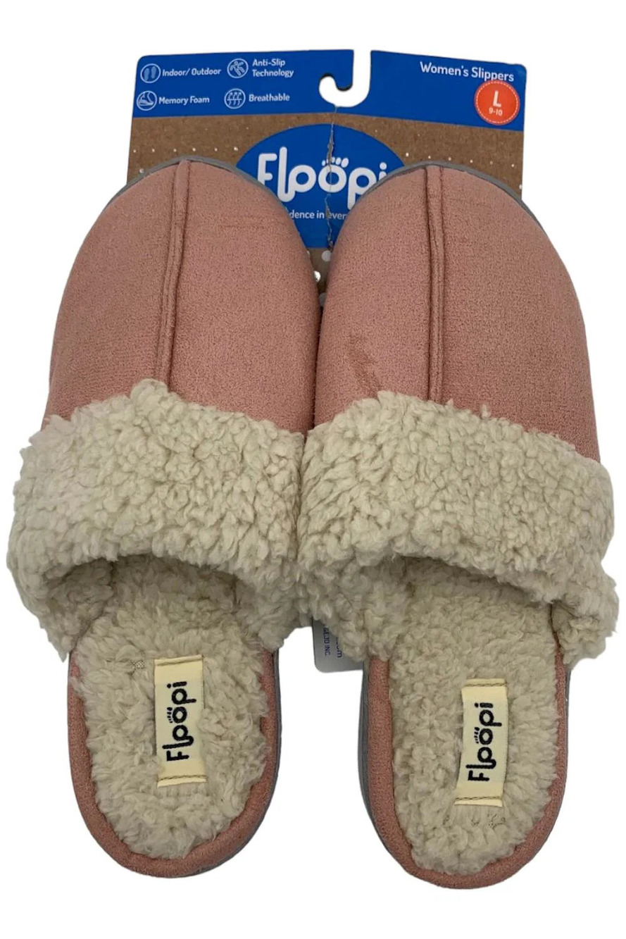 Floopi Women's Zelda Faux Suede Scuff Slippers Pink -